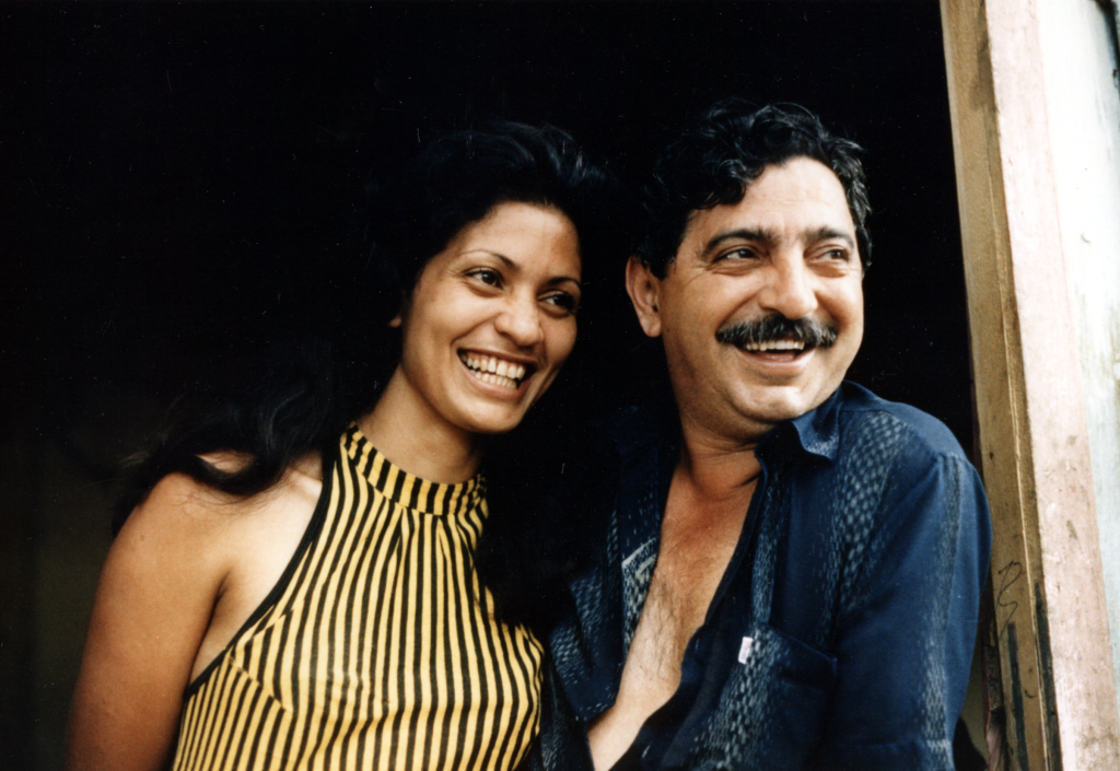 Chico Mendes and his wife, Ilsamar, laughing.